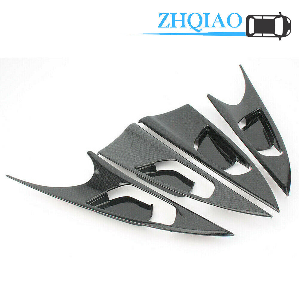 Carbon Fiber Inner Door Handle Bowl Cover Trim Fit for Honda for Civic 2016-2018