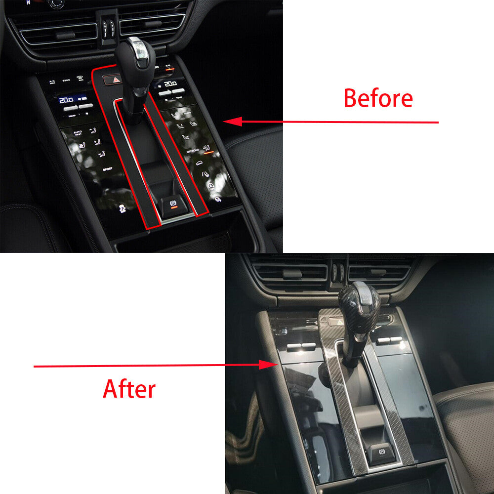 for Porsche Macan 2022-2023 Car Warning Light Lamp Switch Trim Real Carbon Fiber