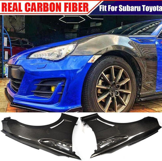 Carbon fiber side fender exterior covers for Subaru BRZ for Scion FRS and for Toyota GT86