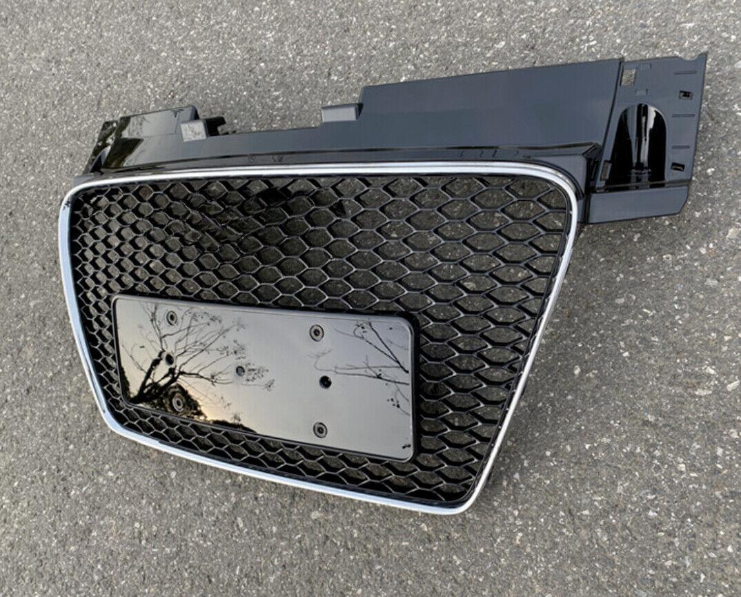 Black honeycomb grille on the front bumper is suitable for Audi TT TTRS 8J 2008-2014.