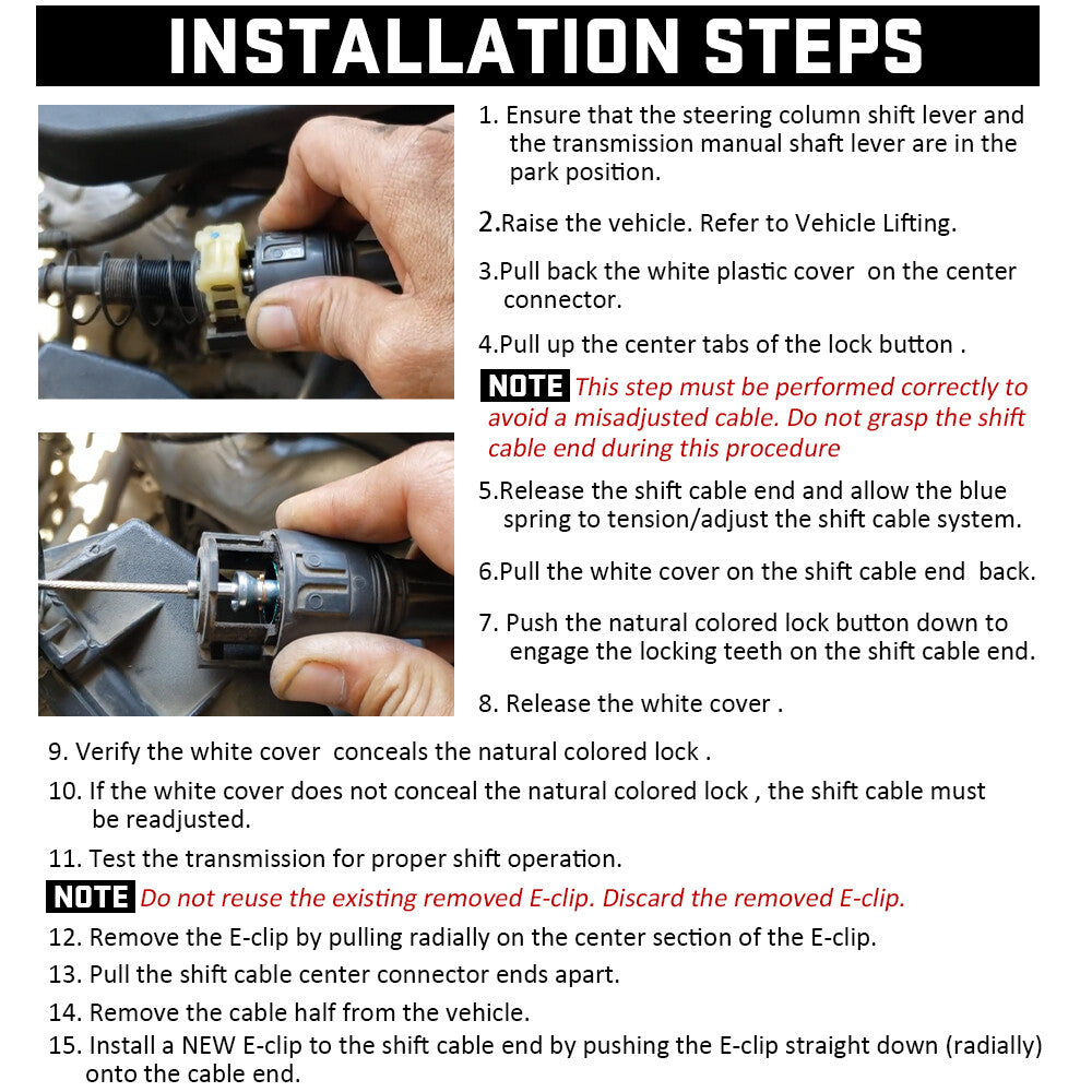 10pcs A/T Shift Cable Clips for Chevy Silverado for GMC for Sierra 4l80E 4l60E E-Clip