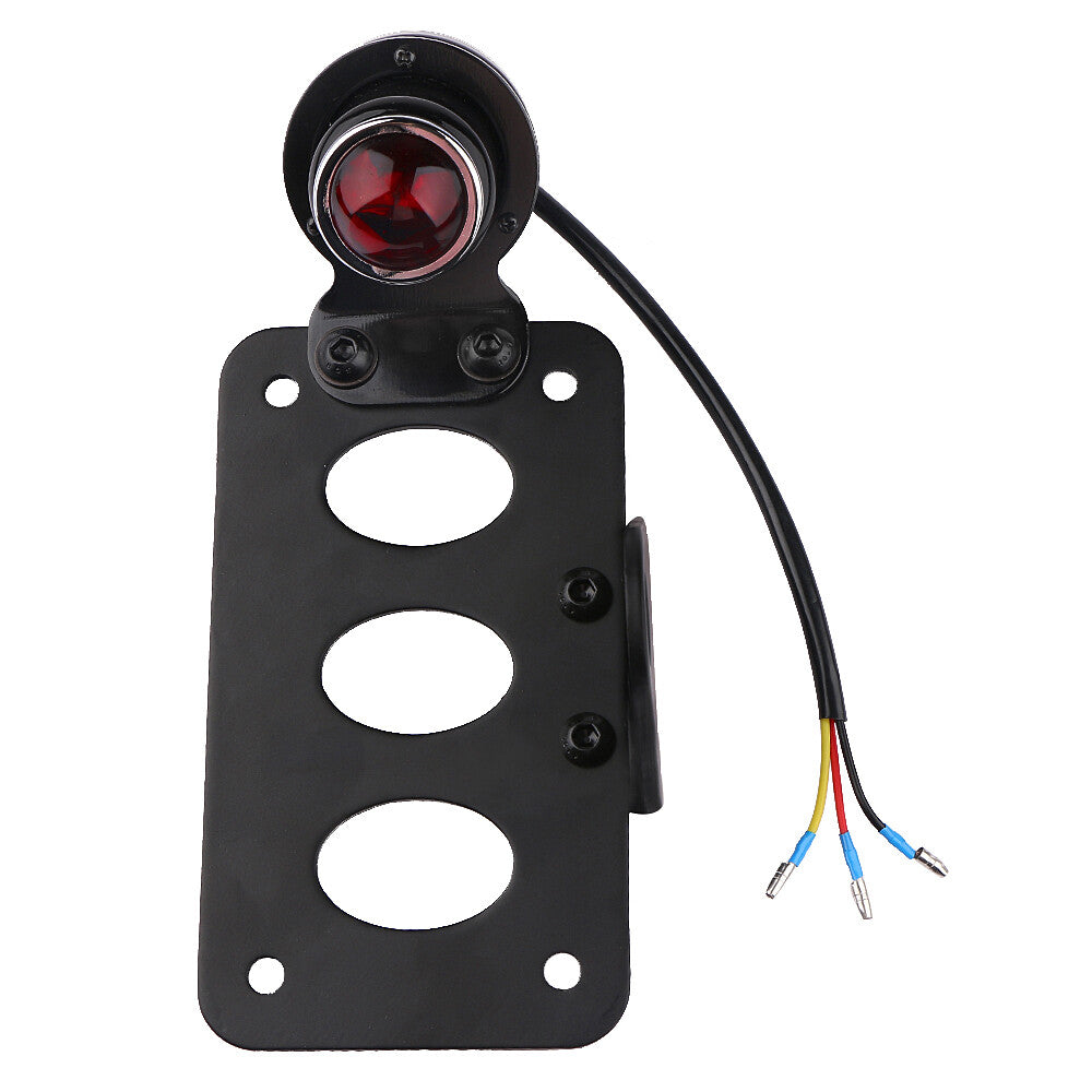 Side-mounted taillight and license plate bracket for motorcycles suitable for Harley Chopper Bobber