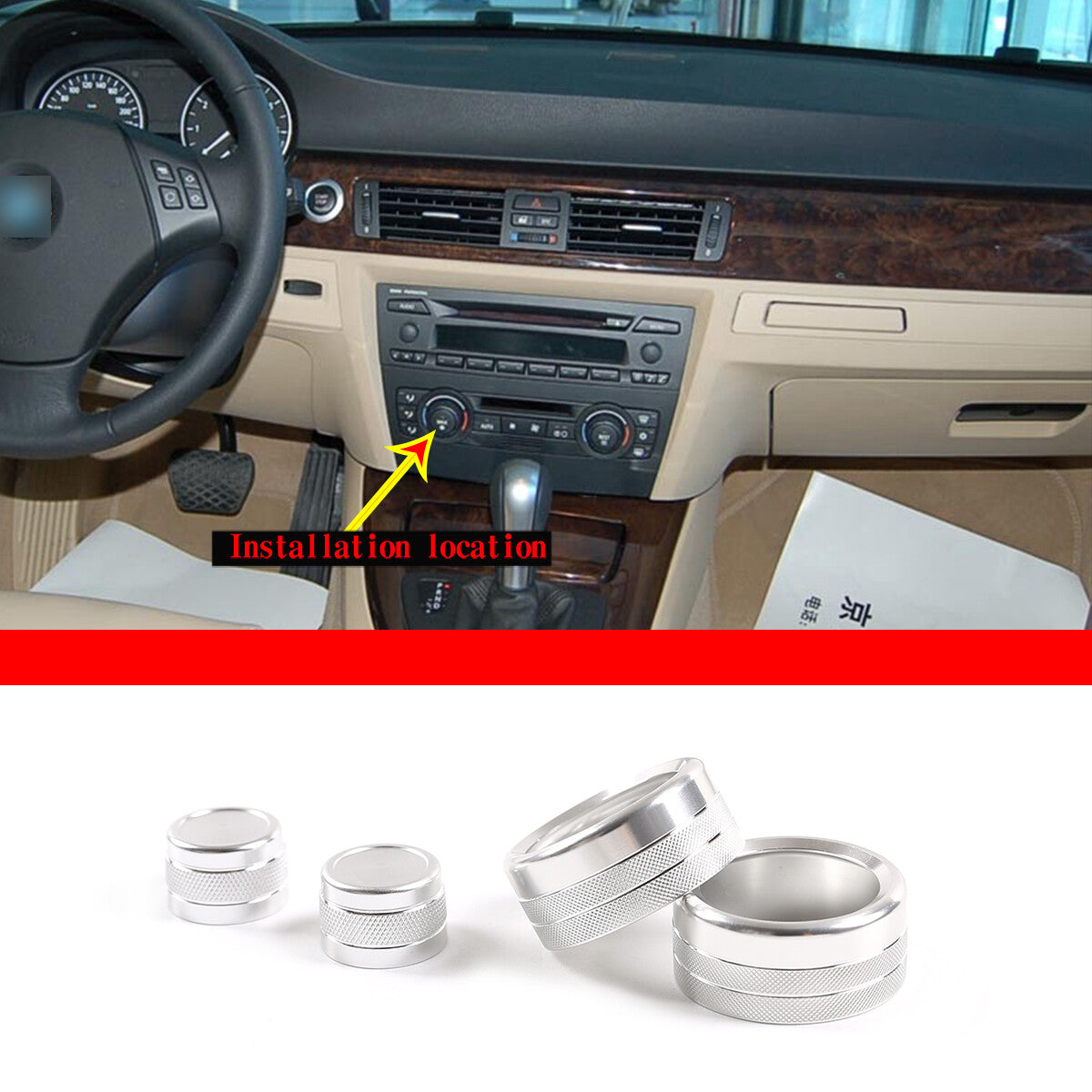 4-Piece Carbon Fiber Steering Wheel Button Sticker Decoration for Toyota Tacoma (2011-15)