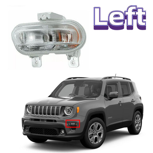 For 2019-2021 for Jeep Renegade 1Pcs Left Front DRL Parking Turn Signal Fog Light