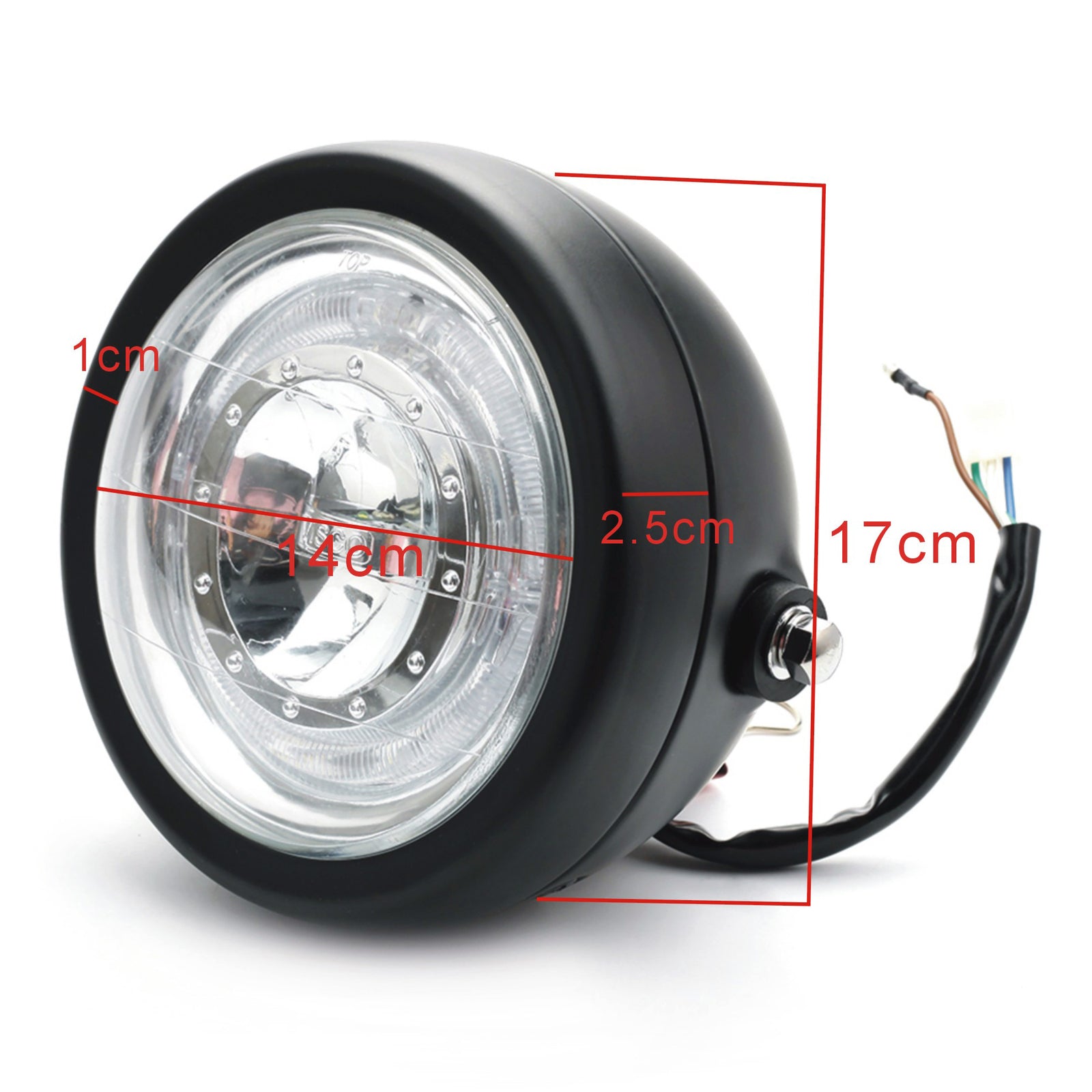 Motorcycle 6.5 LED Headlight Hi-Lo Beam Mount Bracket for Harley Bobber Chopper