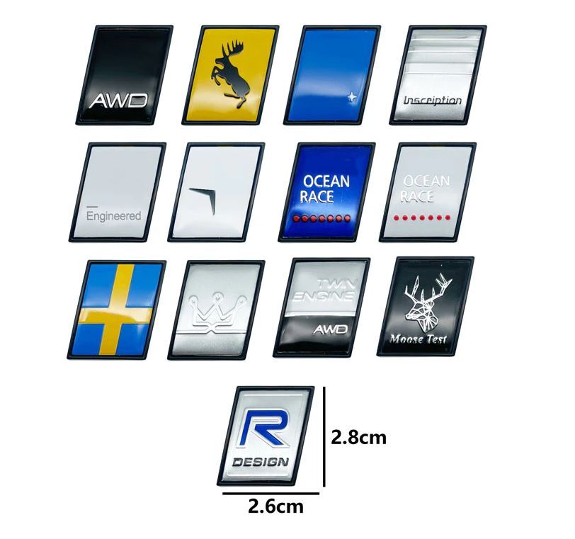 Suitable for Volvo AWD boots, trunk badge stickers, decals, letter badges for S60, S70, V50, V60