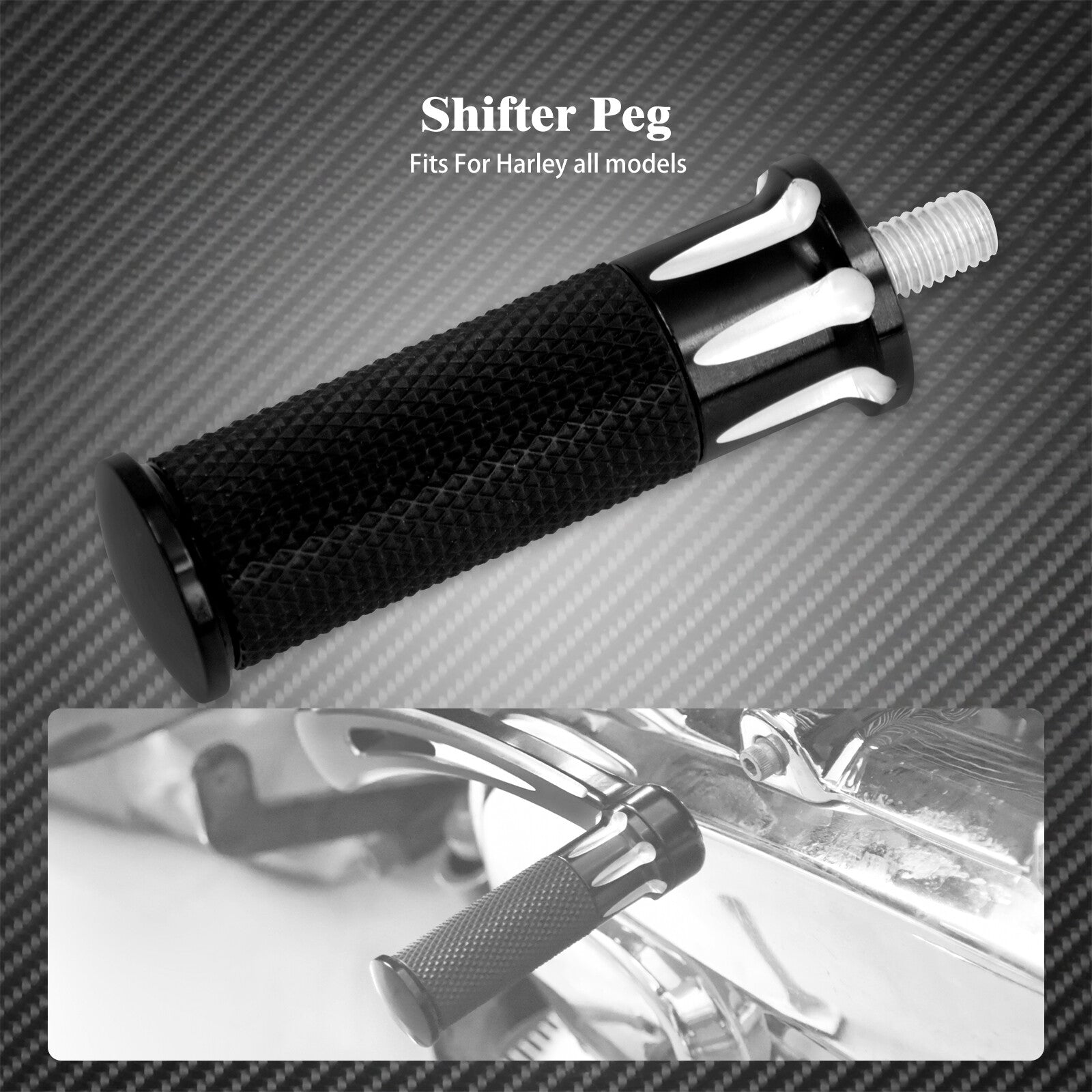 Motorcycle Toe Foot Thread Shift Shifter Pegs Fit for Harley FLH XL Softail Dyna