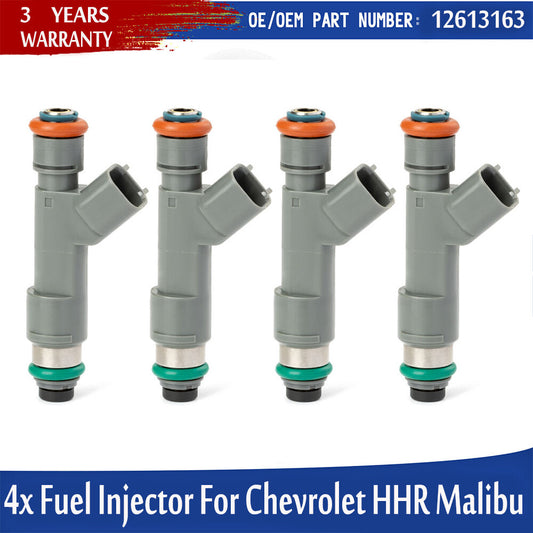 4x Fuel Injector for Chevrolet HHR Malibu 2.2L 2.4L 2009-2011 2010-2012 12613163