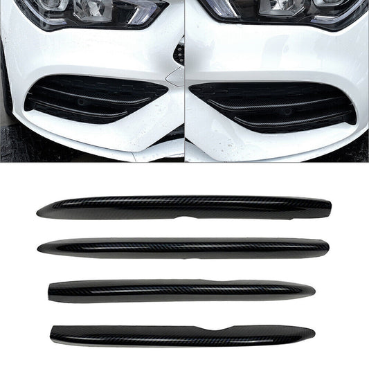 Carbon fiber Front Fog Light Decor Cover Trim Fit for Mercedes-Benz CLA C118 2020+