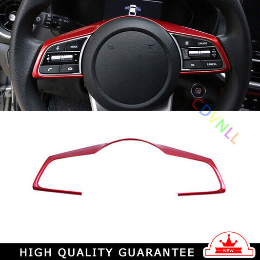 Car Inner Steering Wheel Frame Cover Trim for Kia K3 Forte 2019-2022 Bright Red