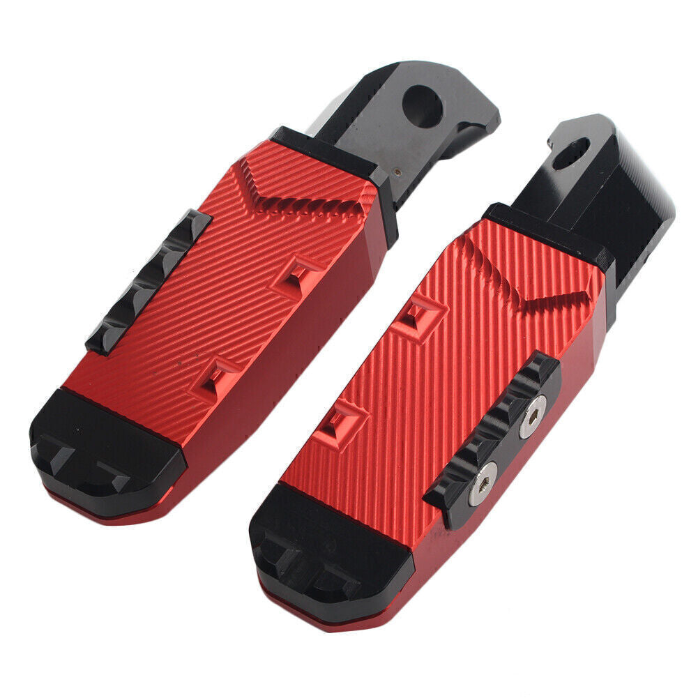 CNC Rear Passenger Footrests Foot Pegs Pedal Pads Fit for Yamaha FZ1 YZF R3 Red