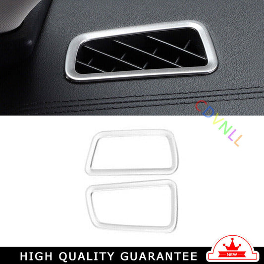Car Instrument LR Air Outlet Vent Cover Trim for Kia K5 2021-2022 Silver Steel