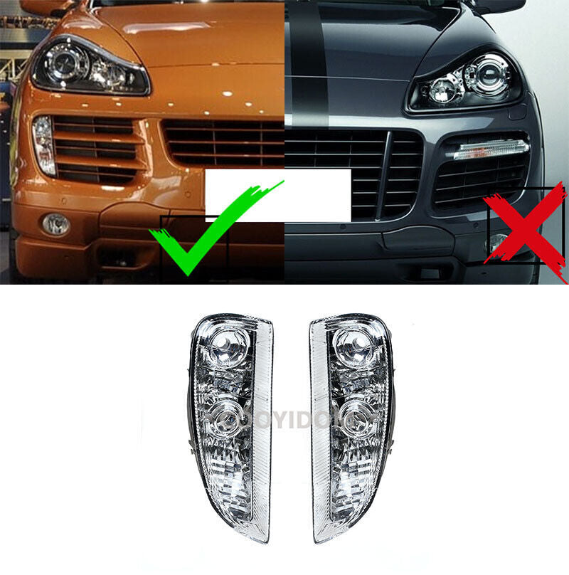 Pair DRL Front Bumper Driving Light For 2007-2010 for Porsche for Cayenne