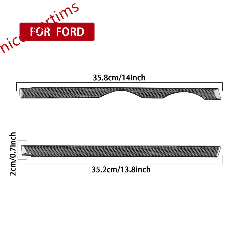Carbon Fiber Console Gear Shift Side Panel Decorative Trim for Ford F150 2009-14