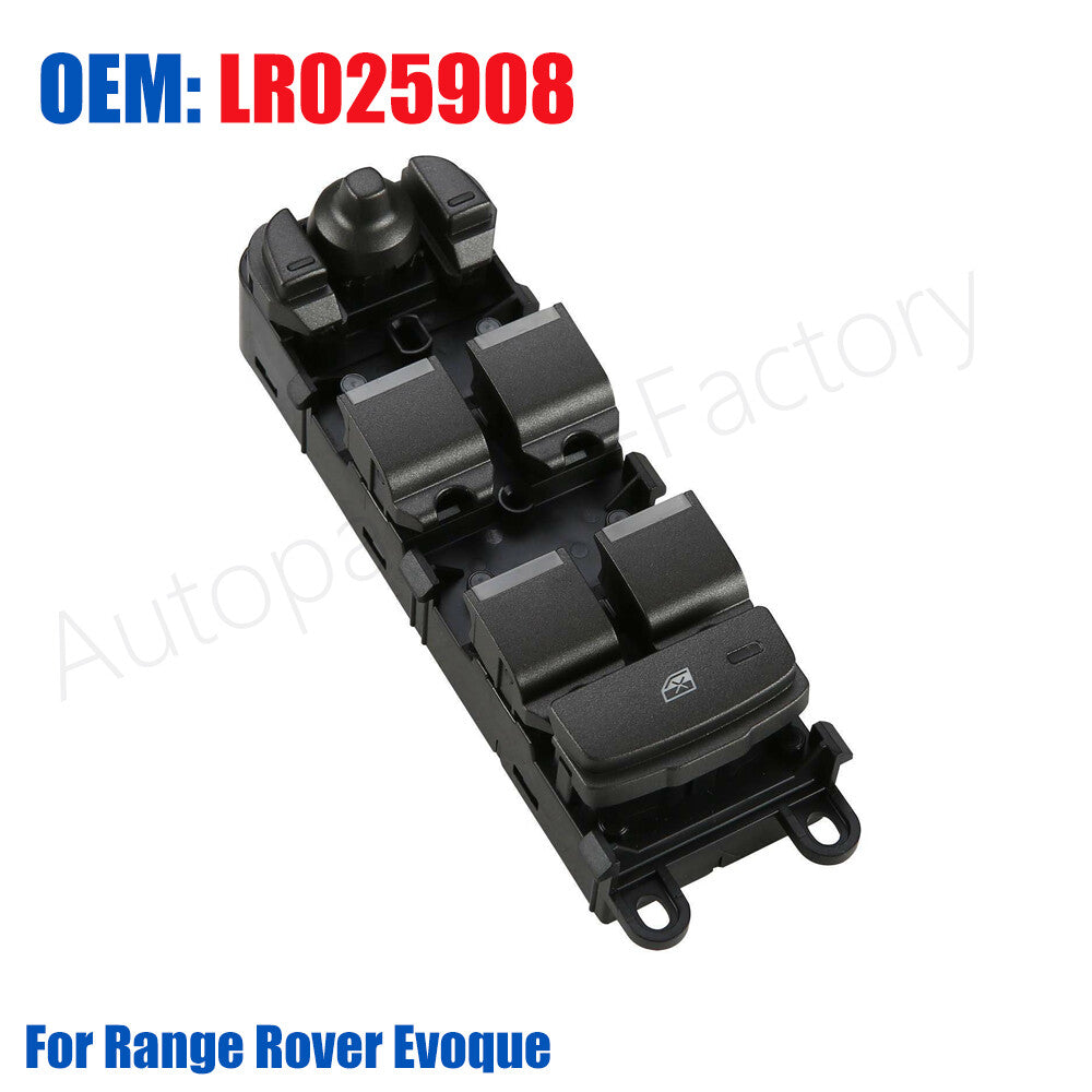 LR025908 Front Left Side Window Switch for Range Rover Evoque