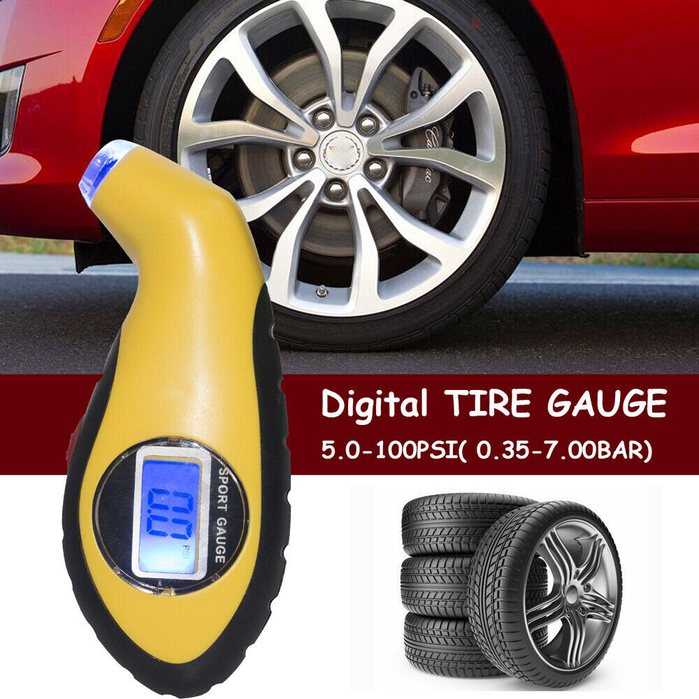 Digital LCD Tire Air PSI Pressure Guage Meter Tester Tyre Gauge For Auto Car