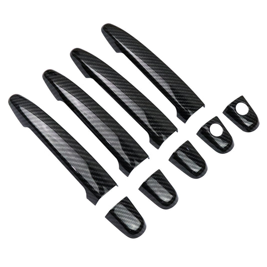 Carbon Fiber Style Door Handle Cover Trim Fit for Toyota for Corolla 2009-2013 2010 2011