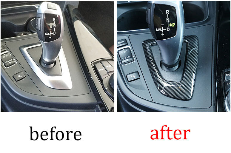 for BMW 3 4 Series GT 13-2019 Carbon Fiber Middle Console Gear Shift Frame Trim