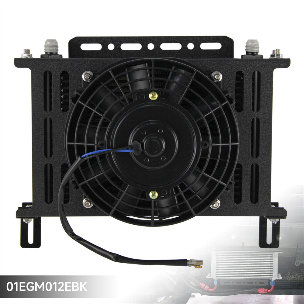 Universal 25 Row AN8 Engine Oil Cooler + 7 Fan Kit New Mounting Bracket Kit BK