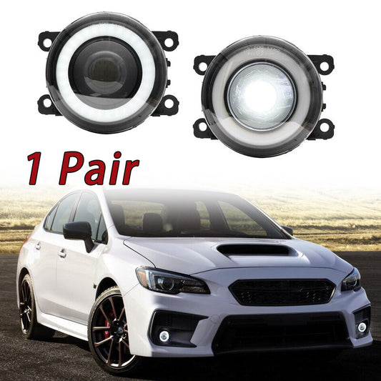 White LED Fog Light w/ Halo Ring DRL For 13-16 for Subaru BRZ 15-21 WRX STI Impreza