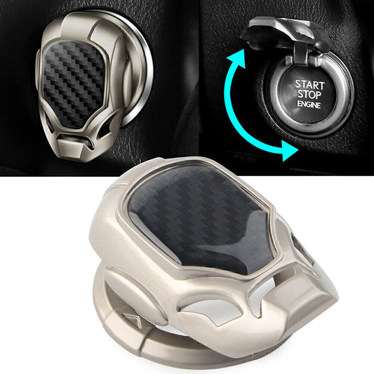 Car Ignition Engine Decor Ring Trim Cover Cap Start Stop Button Golden Universal
