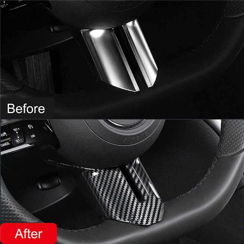 for Mercedes-Benz GLC 260 300 2023 Carbon Fiber Steering Wheel Decor Cover Trim