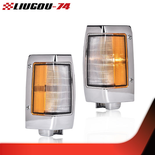 Suitable for 1990-1997 for Nissan D21 parking corner side marker signal lights with chrome plating.