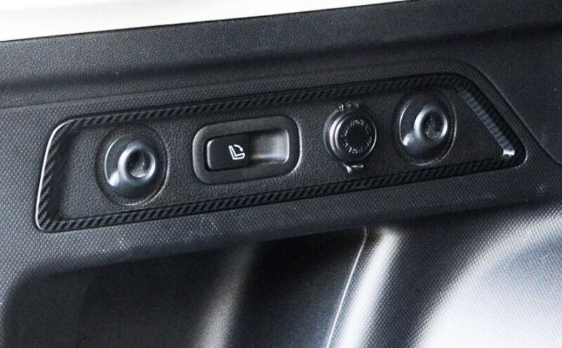 ABS Carbon Fiber Tailgate Rear Door Button Frame Trim for Subaru Forester 19-22