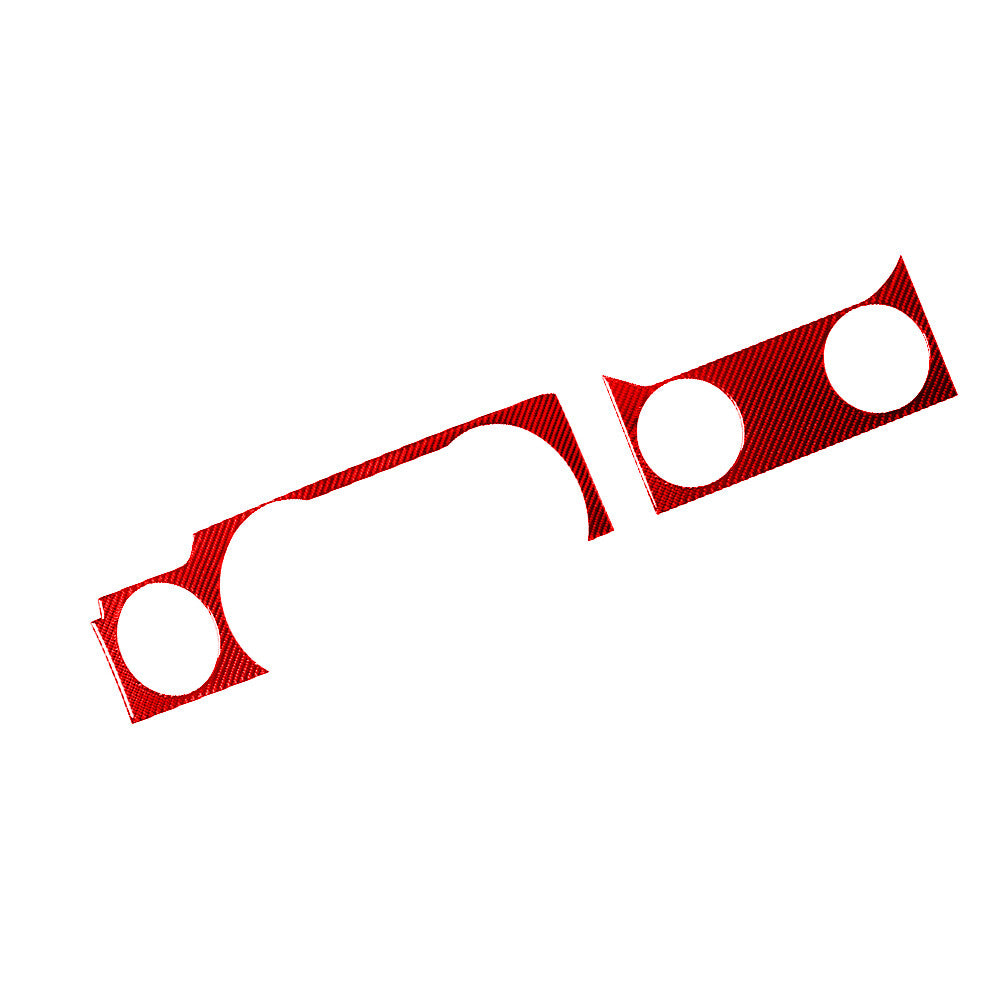 Red Carbon Fiber Interior Console Panel Cover Trim for Ford for Mustang 2005-2009