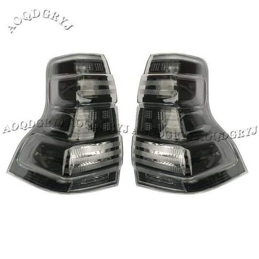 2pcs Black Smoke Tail Light Rear Brake Lamp LED for TOYOTA PRADO FJ150 2014-2017