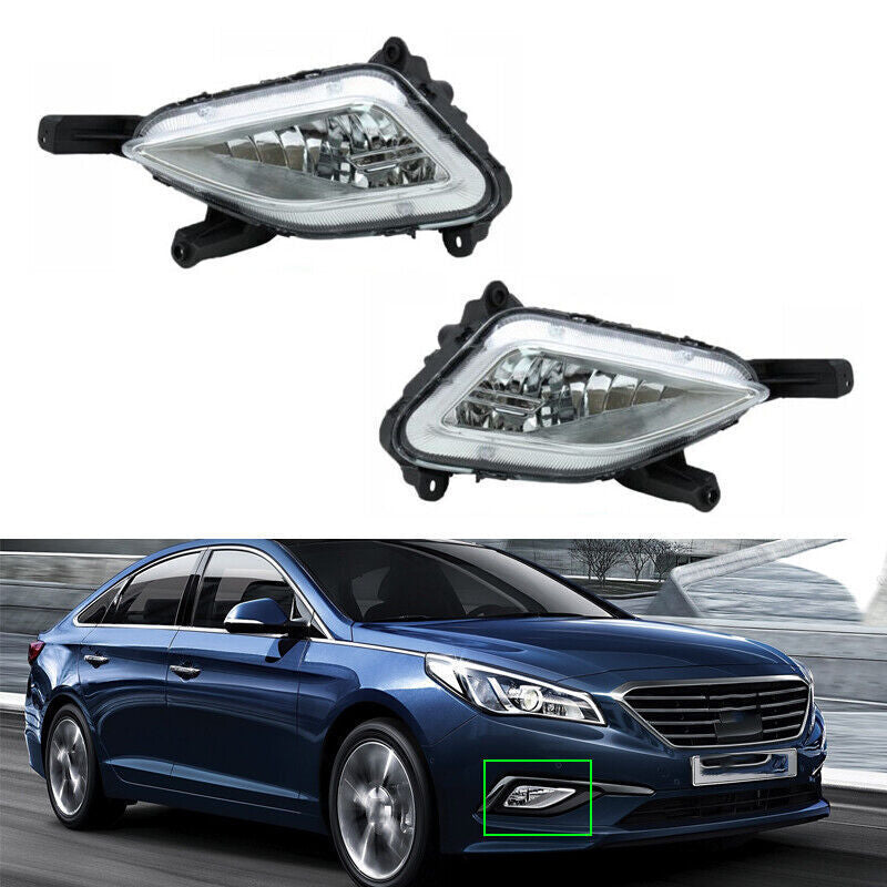 Fit for Hyundai Sonata 2015 2016 2017 Pair Front Bumper Fog Light Driving Lamps