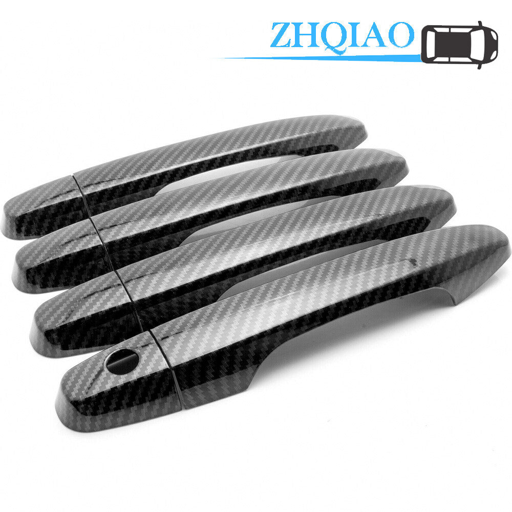 Carbon Fiber Side Door Handle Covers Trim Fit for Honda for Civic 12-15