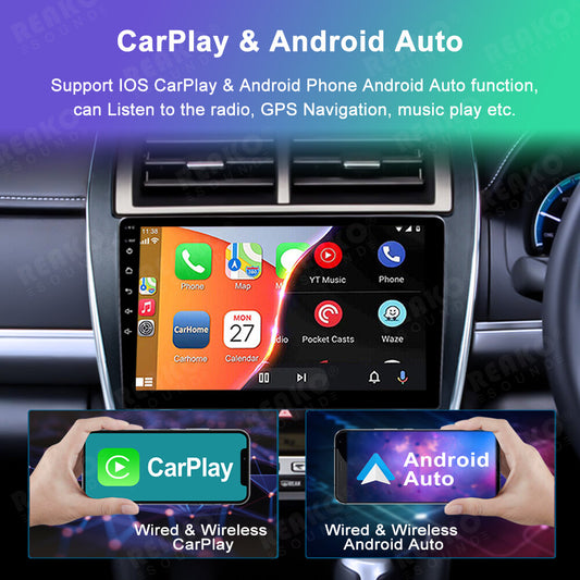 4 + 64GB Apple CarPlay Car Radio Android 13 GPS Navi BT for 2012-2014 for Toyota for Camry