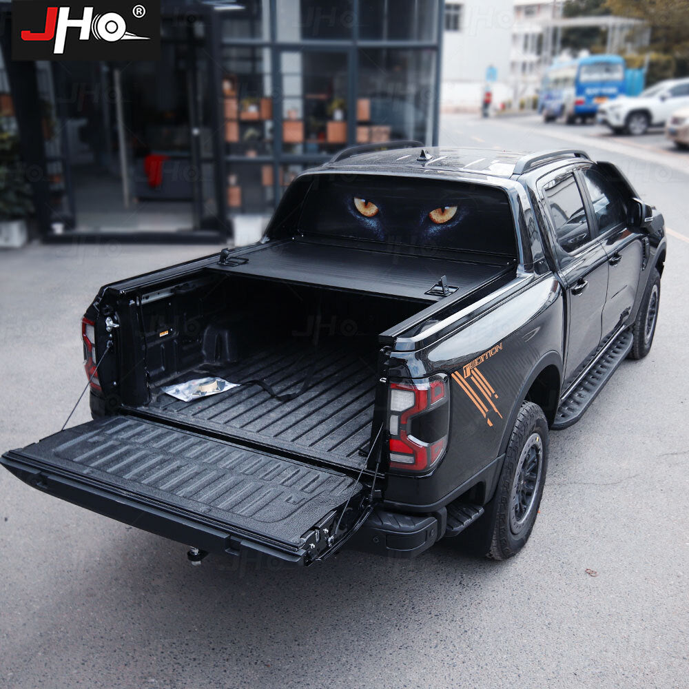 Manual Retractable Tonneau Cover Double-Locking Roll Cover For Ranger 2023 2024