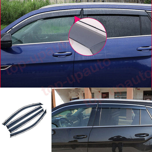 for VW Atlas Cross Sport 2020-2023 Window Rain Guard Vent Deflectors Decoration