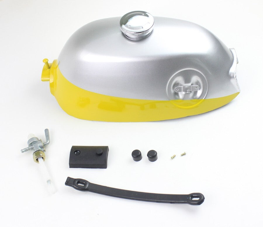 Yellow/Silver Gas Fuel Tank Kit for Honda for Mini Trail Z50 Z50A K0 K1 1968-1970