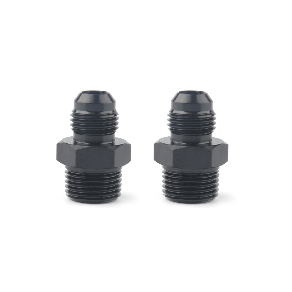 1-Piece Straight Adapter 6 AN to 3/8 NPT Accessories Black Aluminum Alloy