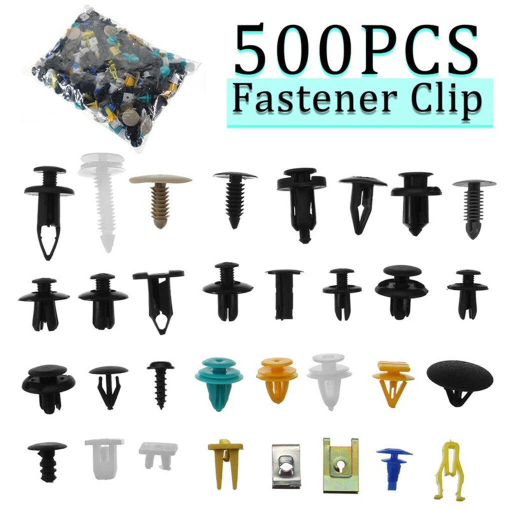 500-piece/set automotive plastic rivet car fender bumper trim push pin clip kit