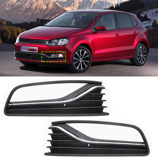 for VW Polo 6C Hatchback 2014-2017 Front Bumper DRL Fog Light Lamp Trim Grille