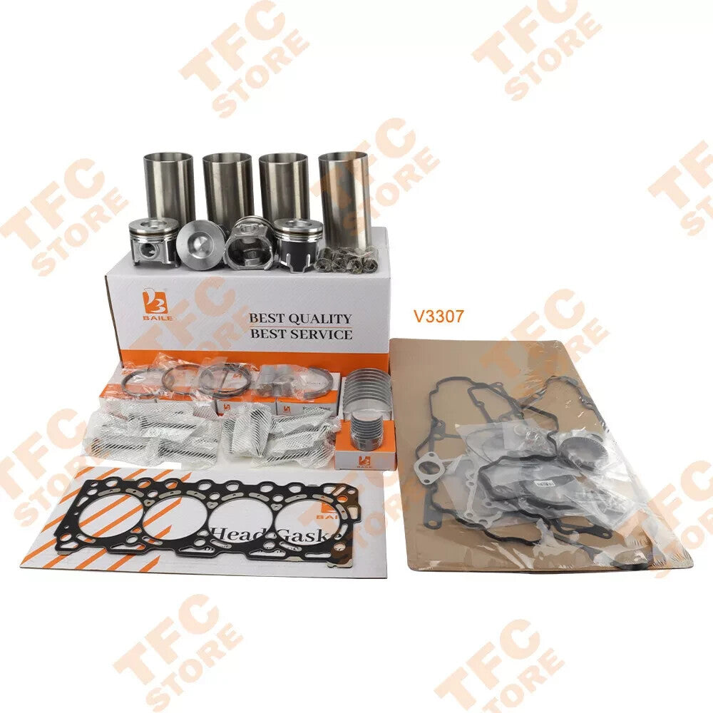 Overhaul Rebuild Kit For Kubota V3307 V3307-DI Engine Parts With Full Gasket Set