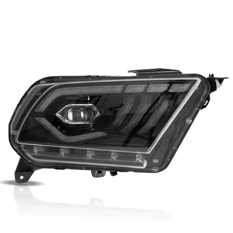 2X LED Projector Headlights For 2010-2014 for Ford for Mustang Front Lamps w/Sequential