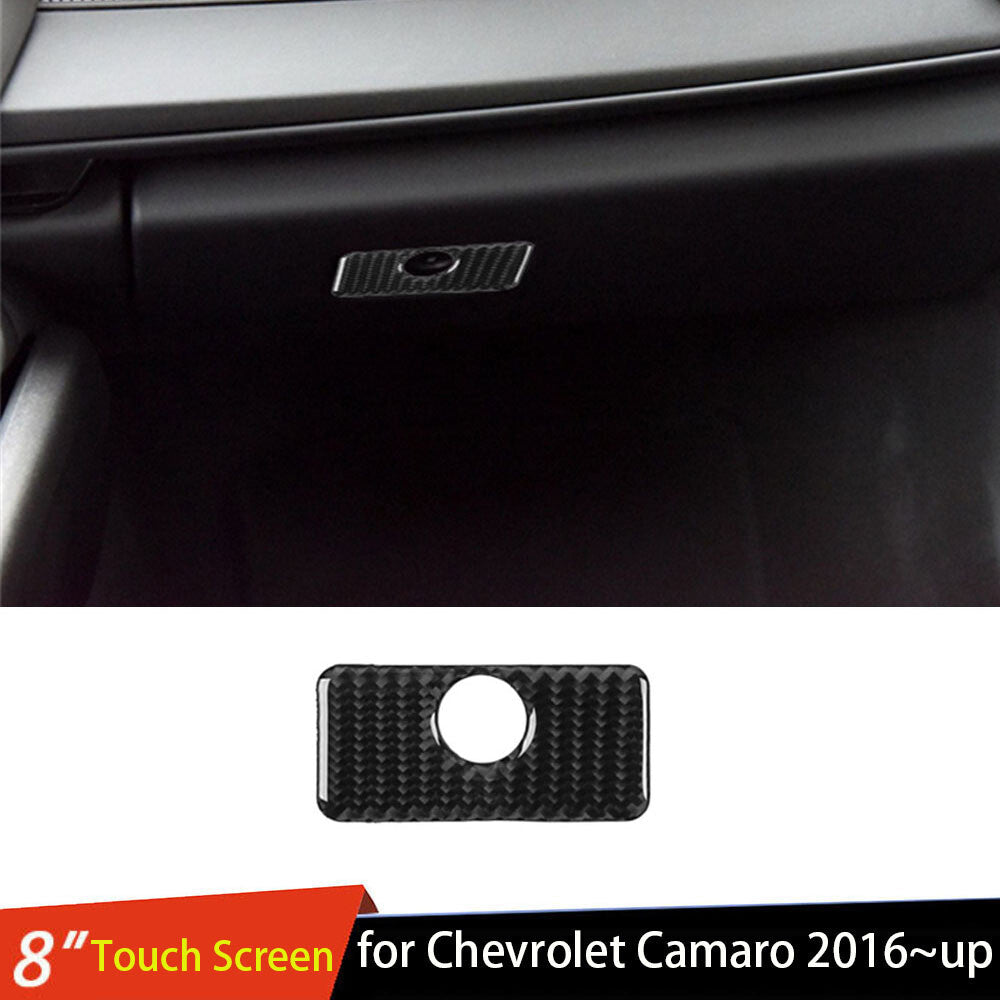 Carbon Fiber for Co -pilot Glove Box Handle Switch Cover for Chevrolet Camaro 2016-23