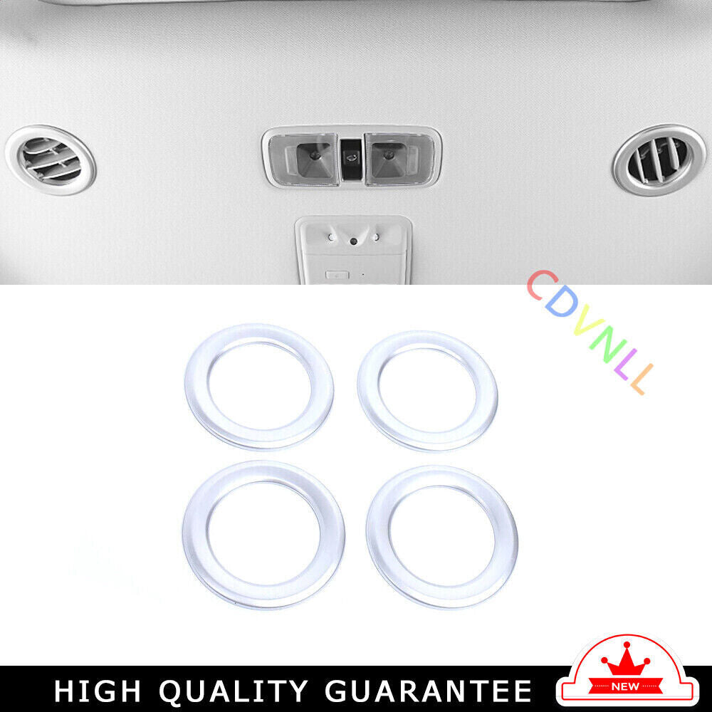 Roof Air Outlet Vent Ring Cover Trim 4 for Kia Carnival 2022-2023 Matte Silver