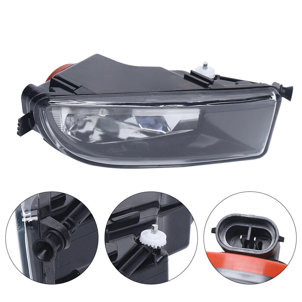 Transparent Lens for Volkswagen Beetle Front Bumper Halogen Fog Lights (2012-2013-2016)