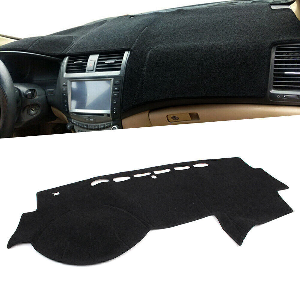 Black Polyester Dash Mat Dashboard Cover Dashmat For LHD for HONDA ACCORD 2003-07