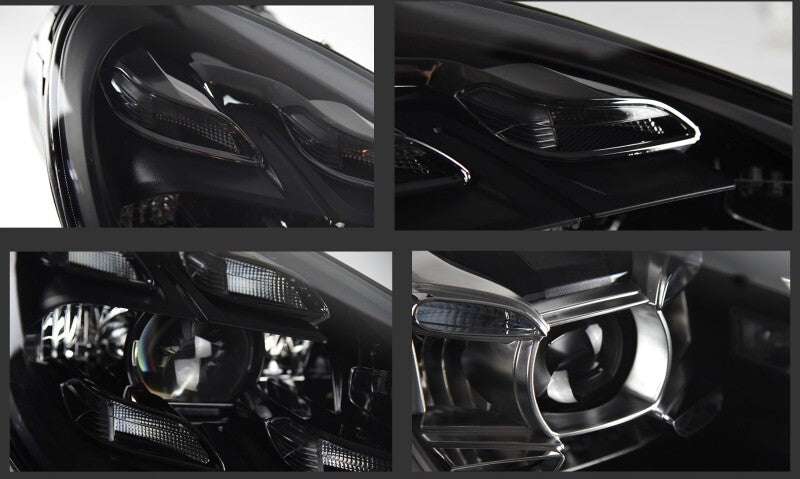 Pair LED Headlight Assembly for Porsche for Cayenne 2011-2018 Animation Front Lamps