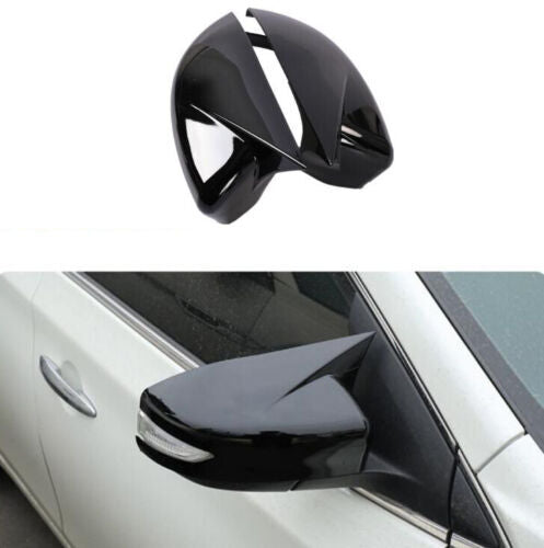 Fit for Nissan Maxima 2016-2018 2020 Glossy Black Rear View Mirror Cover Trim