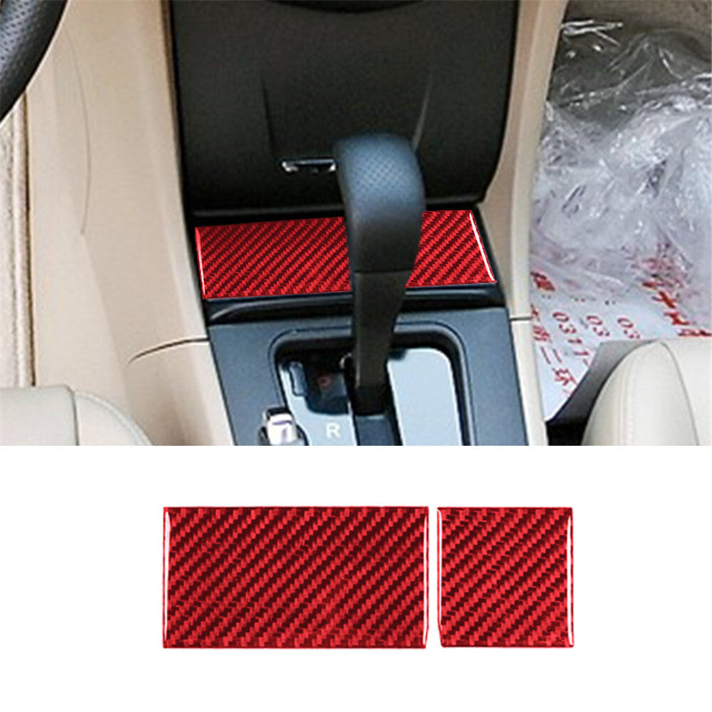 Red Carbon Fiber Power Outlet Trim Cover Sticker for Honda Accord Sedan 2003-07