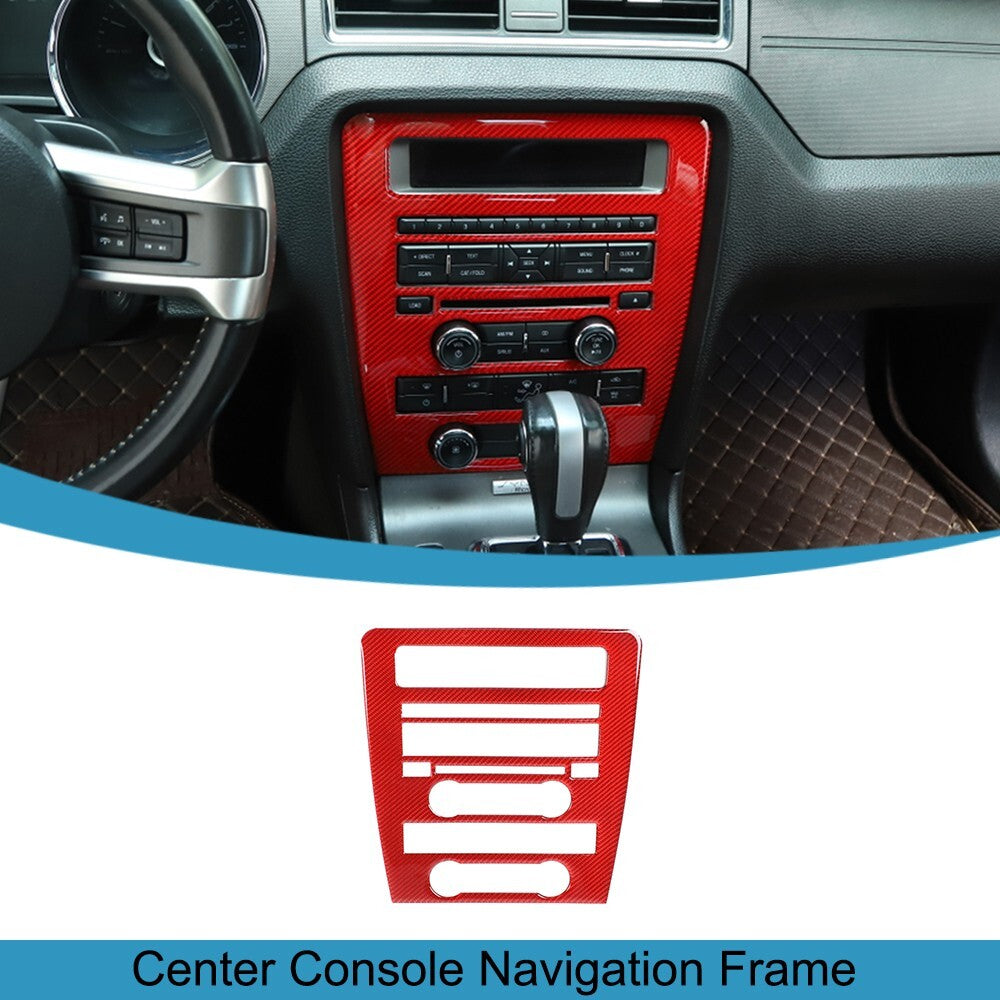 Center Console GPS Navigation Frame Panel Cover Trim for Ford for Mustang 2009-2013