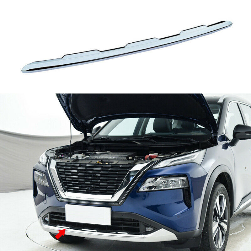 for Nissan Rogue 2021-2022 Chrome Front And Rear Bumper Molding Cover Trim 2PCS